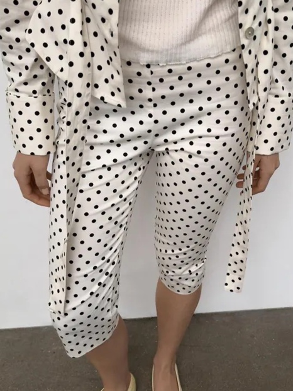 Zara Polka Dot Capri Pants